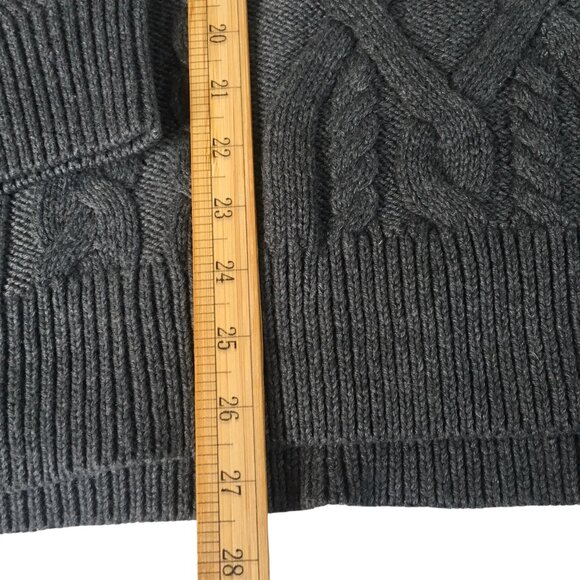 Lauren Ralph Lauren Sweater  XL Cable Knit Pullover Merino Wool Blend V Neck - Picture 11 of 16